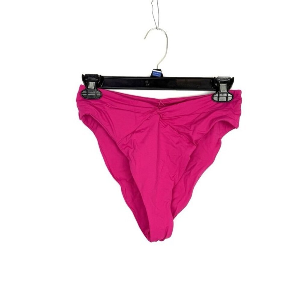 L Space Women’s Pink High Rise Bikini Bottom Size L